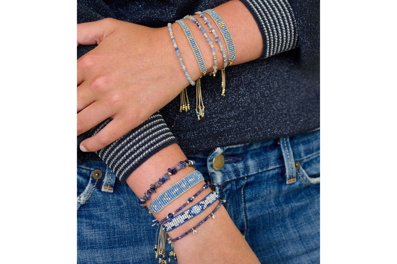 Denim dreams are made of these bracelet stacks from Boho Betty!