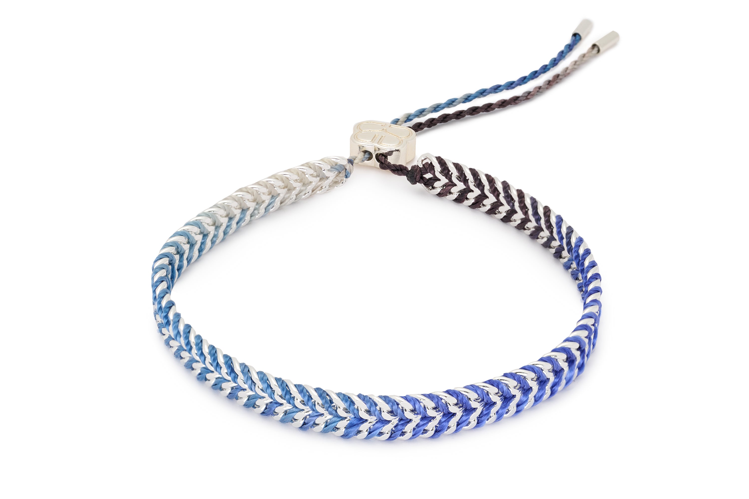 Iztac Denim Ombré Silver Bracelet