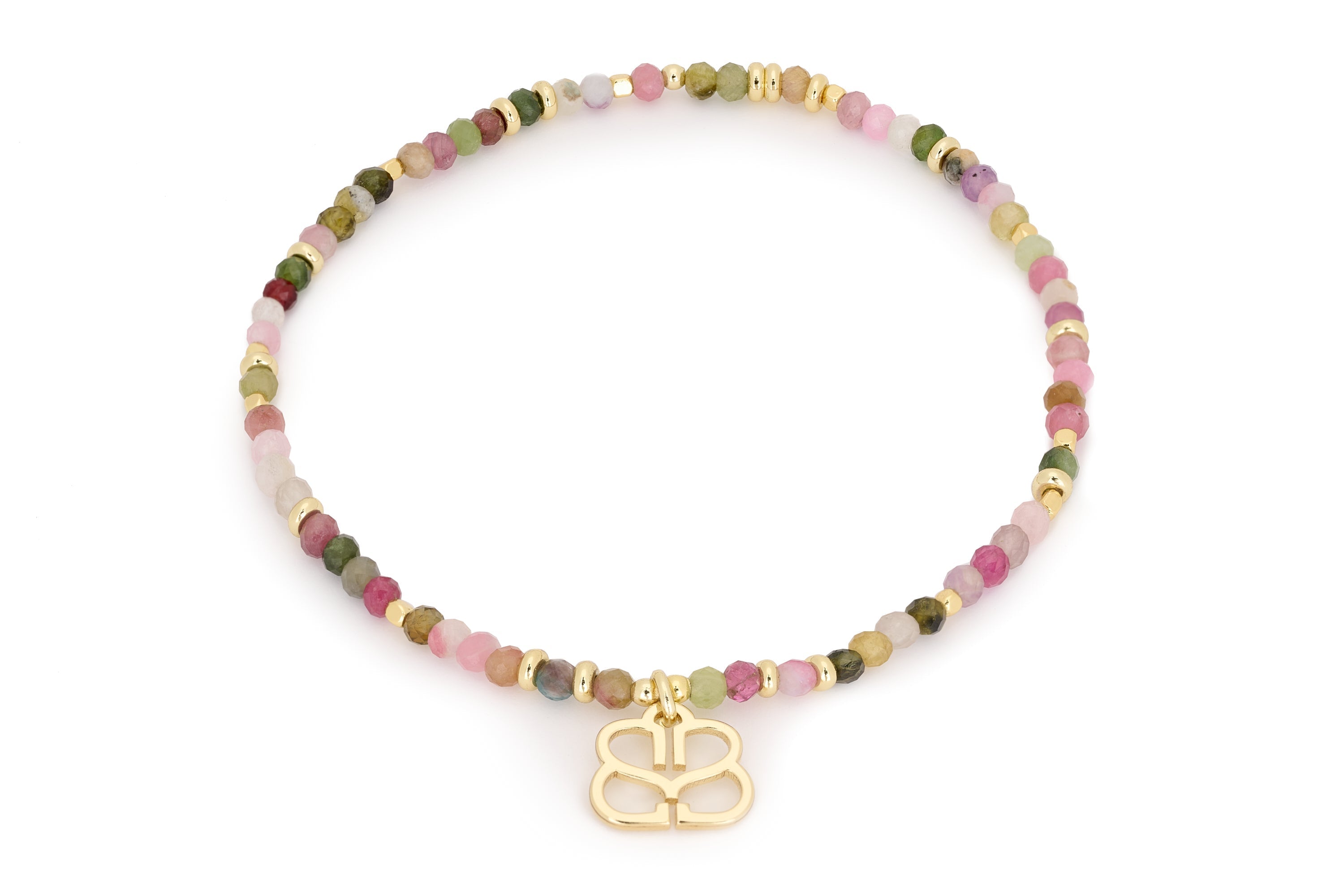 Dash Tourmaline Gemstone Stretch Bracelet - Boho Betty