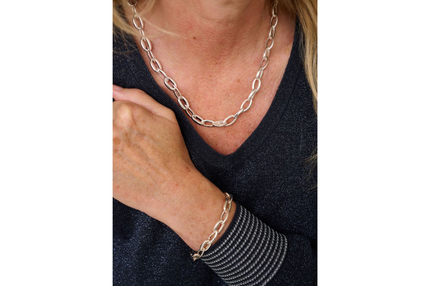 Errai Silver Chunky Chain Necklace