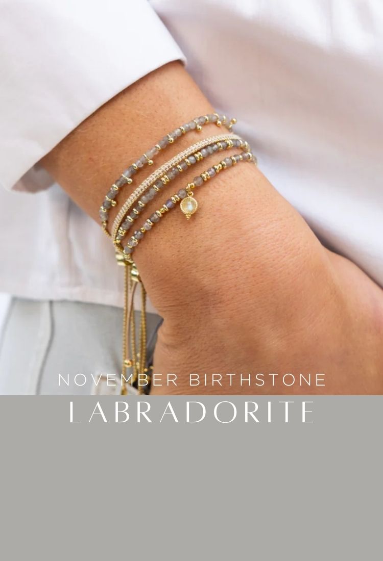 November Birthstone Jewelry. Gorgeous labradorite gemstone bracelets, earrings and necklaces