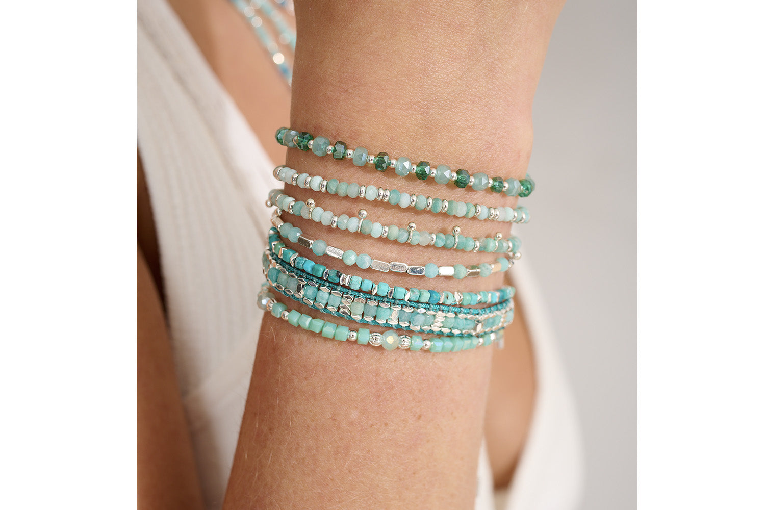 Brighten spring with the sparkling silver Amazonite bracelets including the Mystical Amazonite Silver.