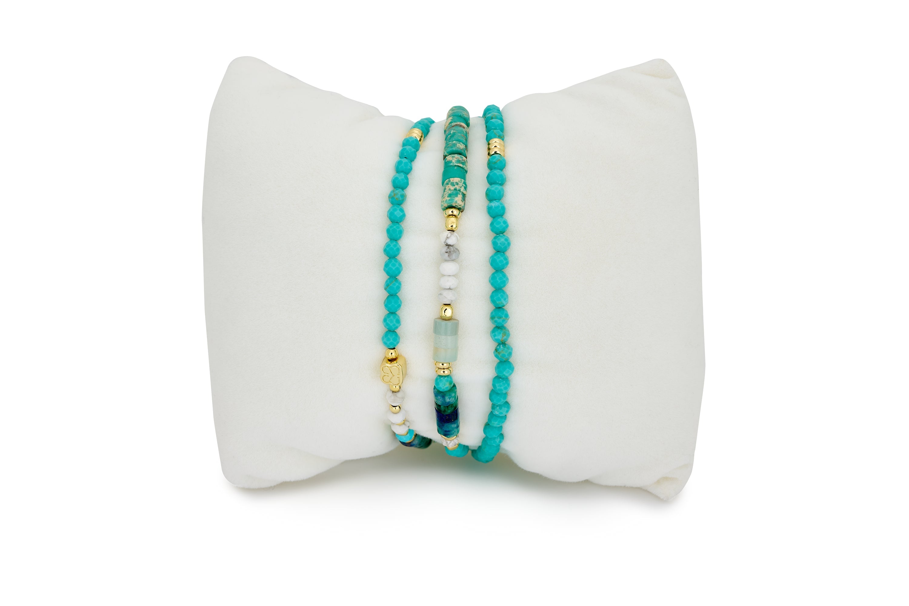 Camellia Turquoise Stretch Gemstone Bracelet