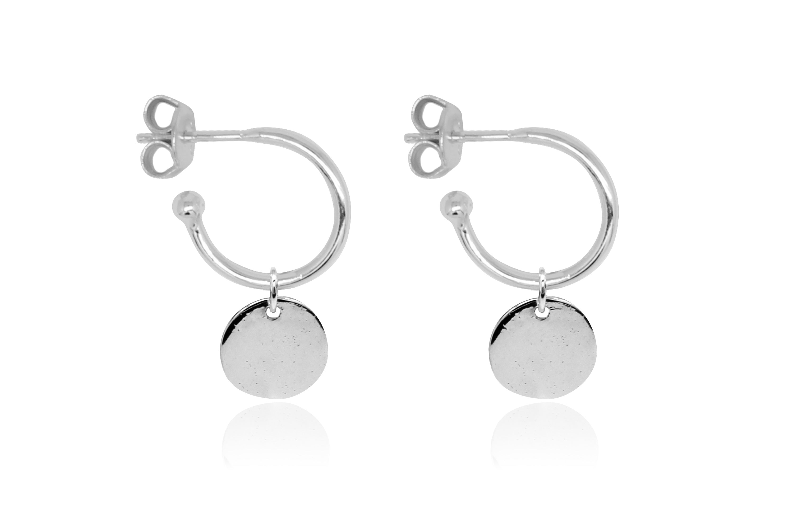 Boho silver hot sale hoop earrings