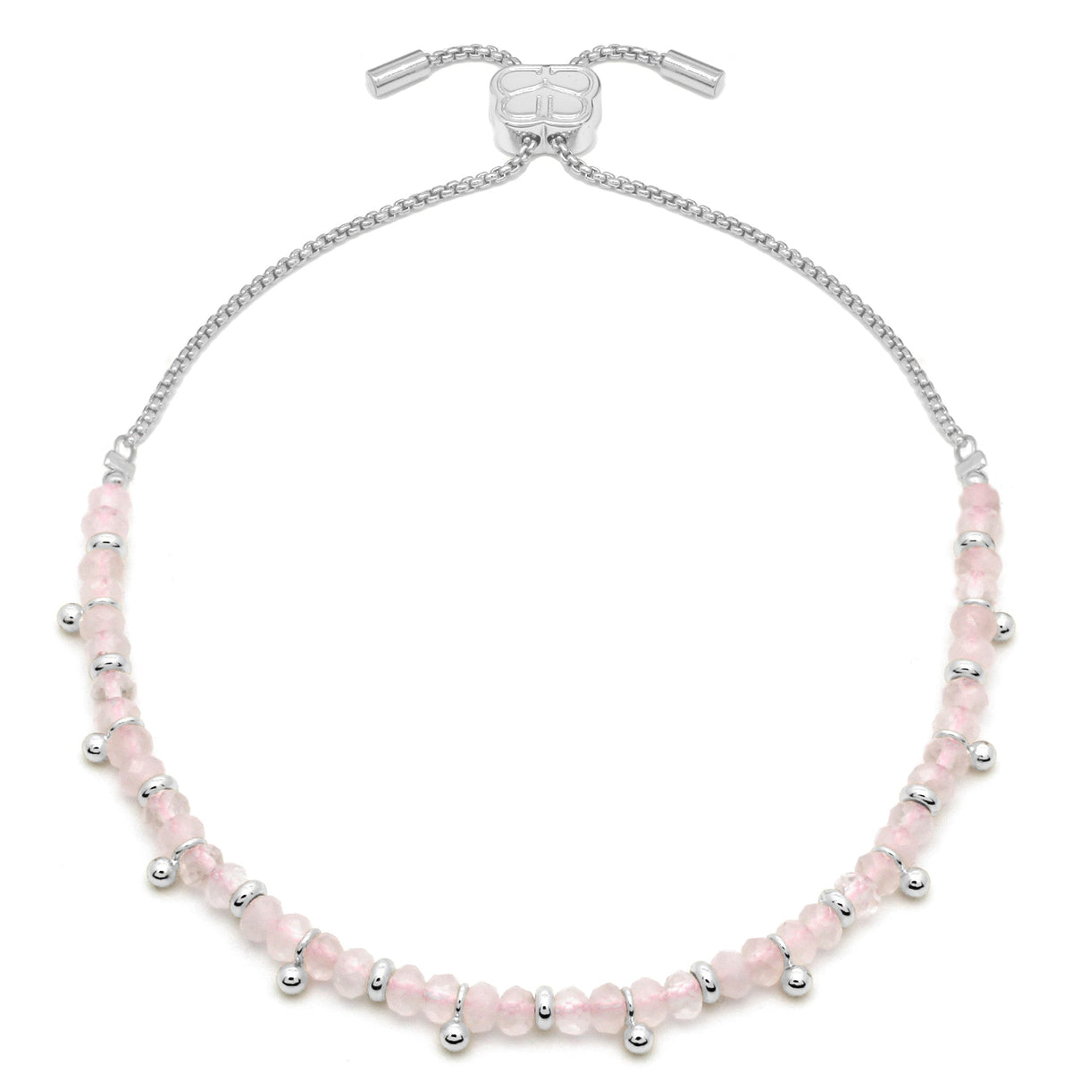 Rose Quartz Bracelet ,Pink Rose Quartz Gold filled & Sterling Silver Heart Charm  bracelet, Love Bracelet, Dainty Rose Quartz Bracelet