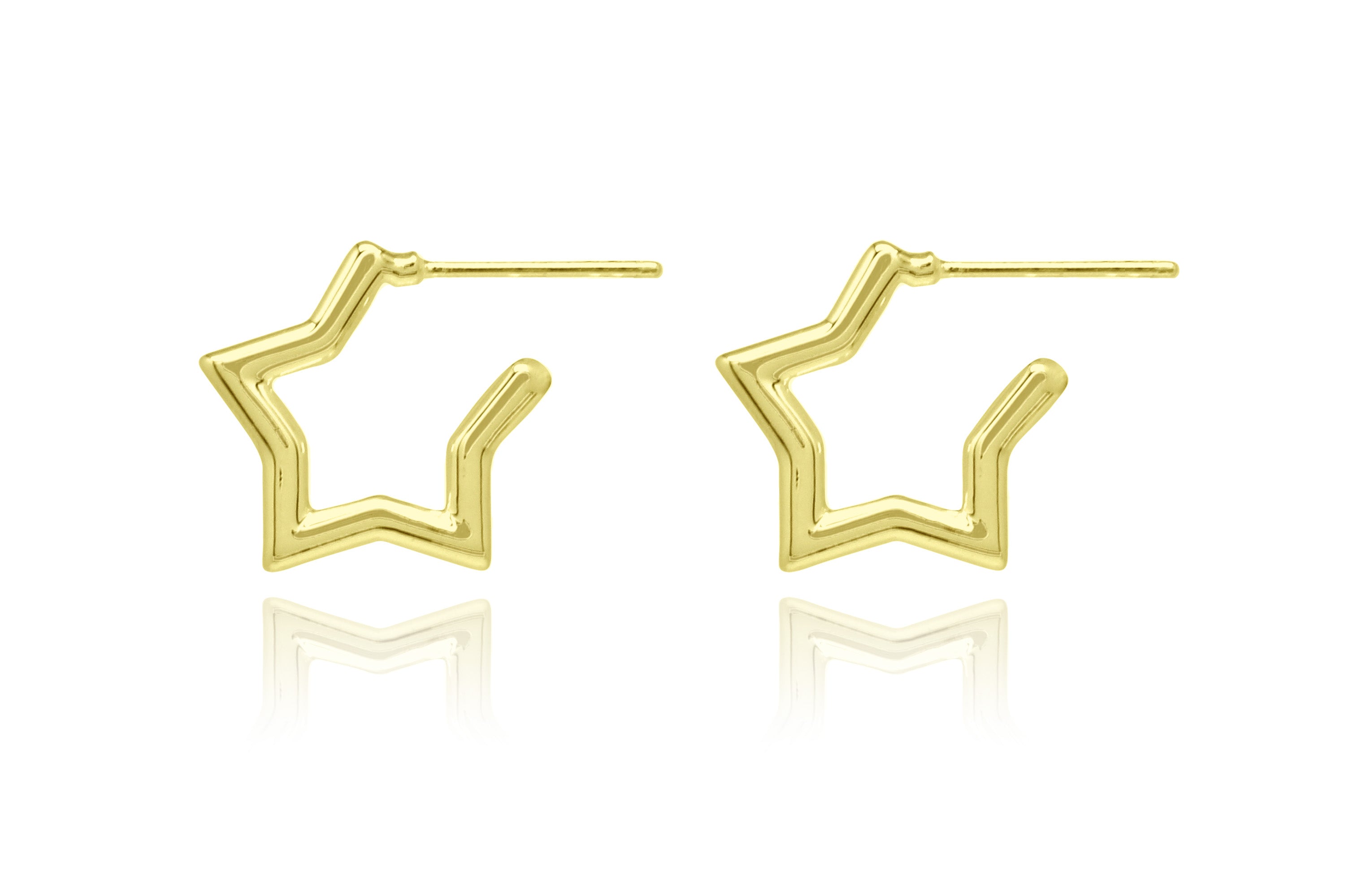 Quasar Gold Star Shaped Earring - Boho Betty