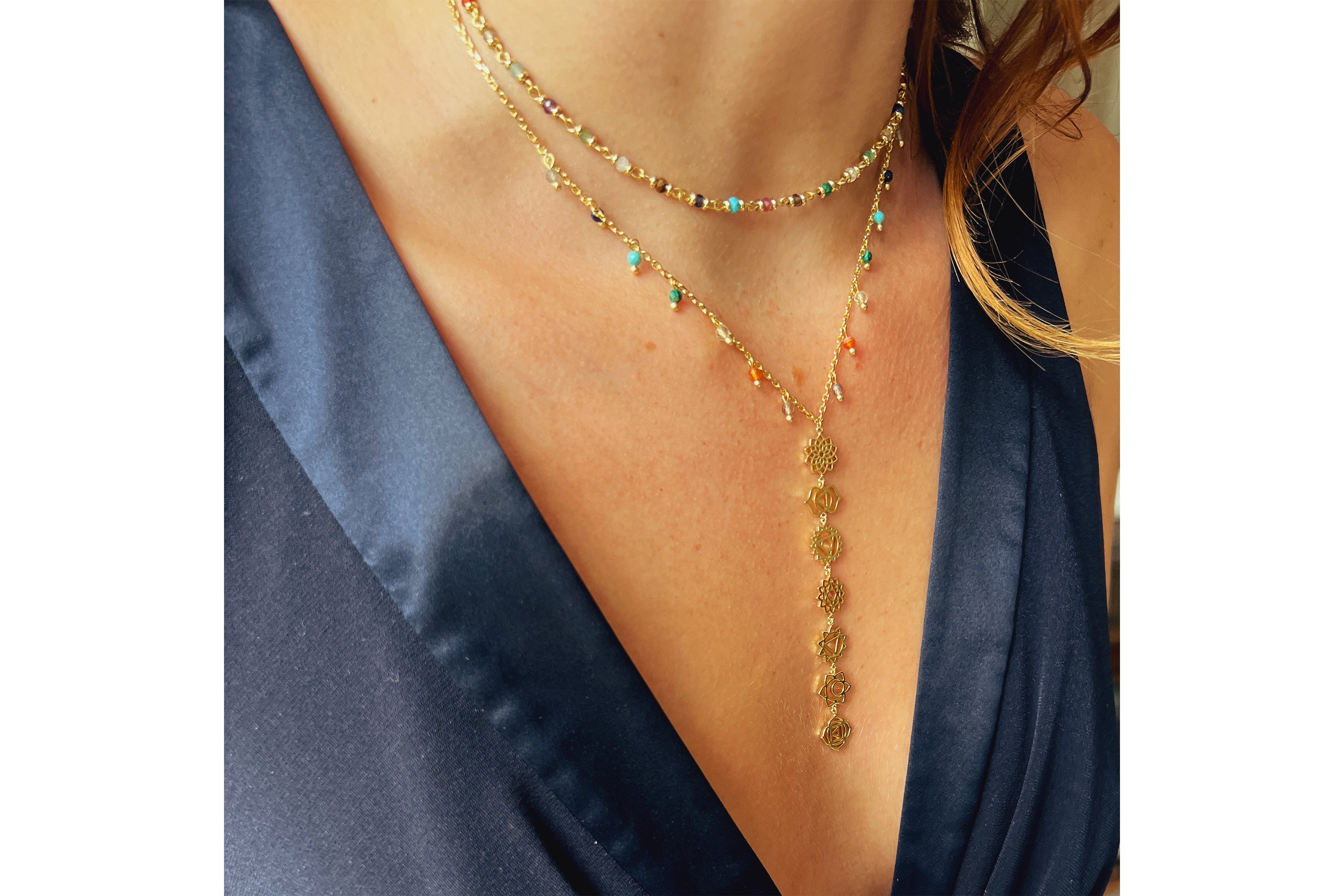 Crystal Chakra Necklace – Daya Jewelry